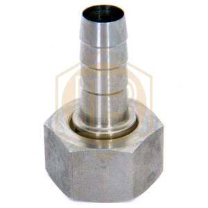 Straight metal bushing 10 mm and flat BSP screw thread