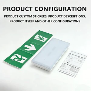 Indicator Light LED Emergency Exit Light Sign Rechargeable Battery Backup Wall Ceiling Mount Fire Safety Evacuation Lighting