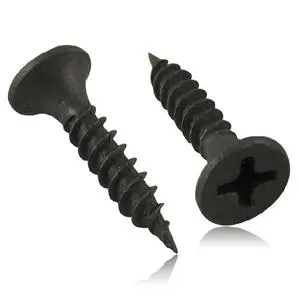Flat Head Stainless Steel Metric Gypsum Board Self Tapping Bugle Head Black Drywall Screw