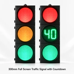 Weatherproof 12 Inch LED Bike Lane Signal Light UV-Stabilized PC Housing With 80000h Lifespan Mains Powered Yongwei