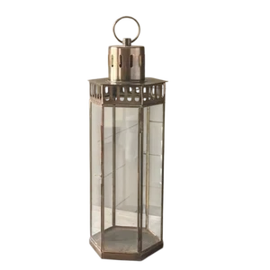 Stylish Design Stainless Steel Lantern With Glass Panels Durable Design For Home Decoration Indoor Outdoor Use