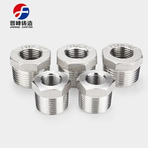 Premium Stainless Steel Threaded Bushing BSP NPT Male Female, Corrosion Resistant Pipe Fittings Factory Supply