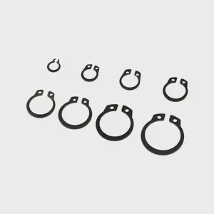 200pcs C-clip Washers M6 M8 M10 M12 M14 M16 M18 M20 External Retaining Circlips Snap Retaining Ring Carbon Steel Kit