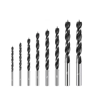 High Quality Brad Point Double groove Wood Working Drill Round Shank Wood Drill Bits for Wood