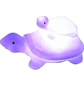 Night Light, Hinmay Portable Child and Mother Tortoise Turtle LED Night Lamp with 7-color Changing Flash Lamp, Nightlight