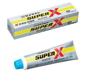 CEMEDINE Super X No.8008 Clear AX-139 135ml One Component Solvent Free Elastic Adhesive Sealant Transparent Fast Curing Packing