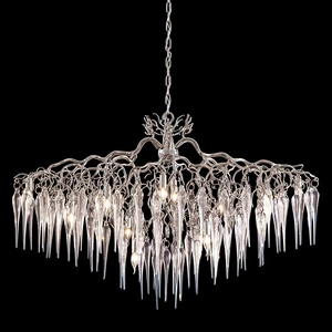 Modern Stainless Steel Living Room Dining Room Bedroom Pendant Lighting Designer Art Raindrop Branch Chandelier