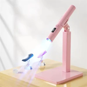 Hot Sale Mini UV LED Touch Nail Lamp 2-in-1 Silicone Head with LCD Display Flash Curing Long-Lasting 3W Power
