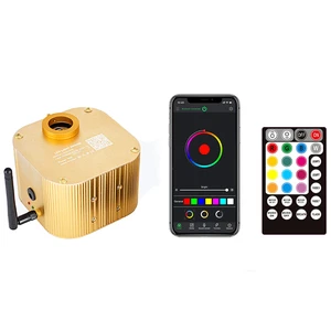 16W RGBW LED Fiber Optic Light Engine Music-Controlled Twinkle Star Sky Effect for Ceiling Decoration App Controlled