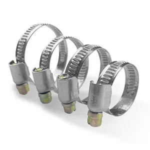 13-19mm German Type Stainless Steel Hose Clamp, Half Screw Pipe Clamp for Gas/Water/Oil Tube