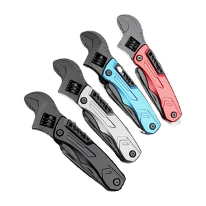 Tactical Adjustable Multitool Wrench with Metric Scale Stainless Steel Multi-function Tool for Outdoor Survival Camping Repair