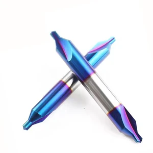 VOKET High Quality 60 Degree 2 Flutes Solid Carbide Center Drill Altin Coating for High Speed Cutting ODM OEM Customized Support