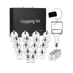 Traditional Chinese Medicine 18Pcs Set Vacuum Cupping Set Plastic Hijama Cupping Set