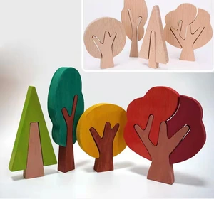 Wooden DIY Painting Tree Log Toy for Kids Hand-Painted Creative Room Decoration with Engraving Carving Type