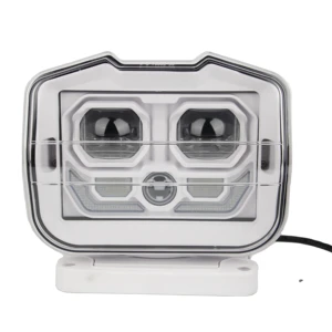 OPPLIGHT Led Search Light Wireless Remote Control 360 Degree Rotating Searchlight ED Spotlight with Magnet Base