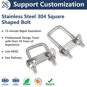 Stainless Steel 304 Metric Rectangular Bolt Pipe Thread Clamps PANQI UK-45 ISO9001 Certified Waterproof Plain Surface OEM