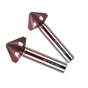 SONGQI HSS Counter Sink Bit 90 Degree 3 Flutes M35 Cobalt Tool Countersink Drill Bit Chamfer Bit for Metal