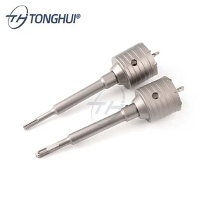 SDS/MAX/Hex Adapter Arbor Masonry Concrete Stone Wall Drill Bit With Connecting Rod