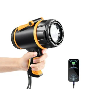 New Design Waterproof Searchlight Handheld Spot Light LED Multifunction Powerful Super Bright Rechargeable Spotlight