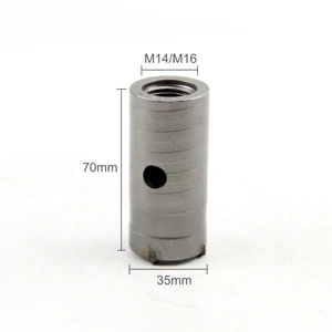 35mm Diameter M14/M16 Shank Rotary Hammer Drill Bits Drilling for Concrete and Hard Stone 2 Cutter Spline