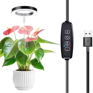 Full Spectrum LED Growing Light for Indoor Plants Height Adjustable Automatic Timer 5V Low Safe Voltage for Large Plant Light