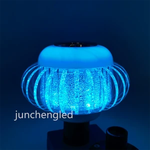 Led Lantern Crystal Music Bulb Lamp Music Speaker RGB Light With Remote Control Multifunction Led Bulb 15W E27