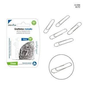 33mm PVC Magnet Metal Paper Clips Pack of 80-Office Accessory Clamps