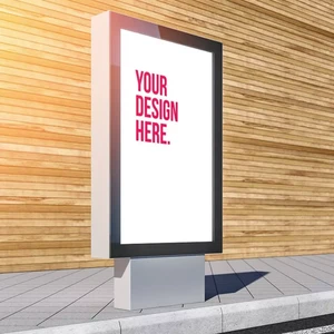 Outdoor Advertising Display Light Box Hot Selling Solar Double Side Lighting Sign Board Outdoor Mupi Advertising Light Box