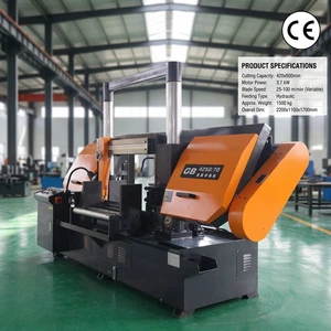 GB4250/70 Heavy Duty Horizontal Industrial Band Saw for Precision Metal Cutting 5.5kW Motor Durable Gear Drive Components