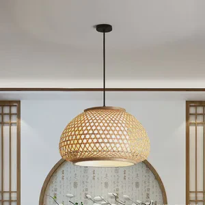Bamboo Pendant Light Designed for Eco Friendly Interior Decor in Commercial Spaces
