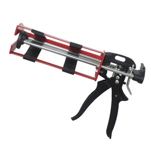 Industrial Grade Dual Cartridge Epoxy Caulking Gun 3:1 Ratio Smooth Rod Plunger Aluminum Alloy Handle Steel Construction Half
