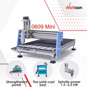Wattsan 0609 Mini 1.5kw 2.2kw 600 X 900 Router Cnc Milling Cutting Machine Desktop Pantograph Machine