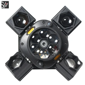 4 Moving Head Beam Light DMX Controlled with 3in1 Laser Strobe Effect Disco Music Dance Bar Party Light