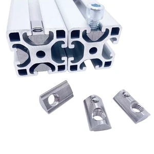 Minde M4 M5 M6 M8 M10 Roll-in Spring Ball Loaded T Slot Nut For 5050 Series Slot 10 Aluminum Profile 3D Printer Machine Industry