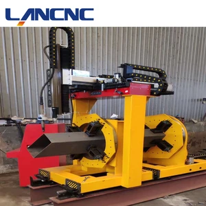 Big Diameter Square Tube Cutting Machine Automatic H Beam Cutting Machine Automatic Round Pipe Cnc Plasma Cutters