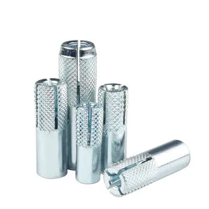 Zinc Plated Hot-Dip Galvanized Round Head Drop-In Anchor Bolt with M12 Thread 150 Lbs Capacity for Concrete Applications