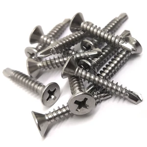 304 Stainless Steel Self Drilling Screws Manufacturer Custom Flat Head Phillips Self-drilling Screws