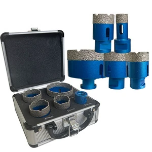 CSD Vacuum Brazed Diamond Center Drill Bit 5PC (20+25+30+45+68MM) for Rapid Drilling Marble Tile Glass 1 Year Warranty Total