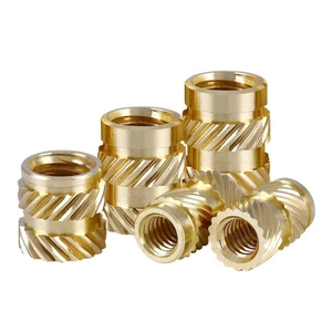 M2 M2.5 M3 M4 M5 Brass Hot Melt Knurled Threaded Insert Nut Bushing for Plastic