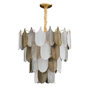European Style Wholesale Indoor Decorative Art Deco Tree Branch Leaf Chandelier for Home