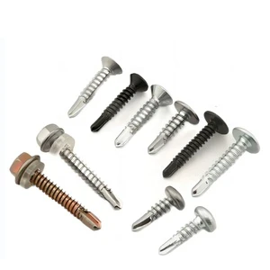 Stainless Steel Bugle Head Self-Drilling Screws M3 M4 M6 Metric Sizes Black Oxide Roofing CSK Flat Head Self-Drilling Screws