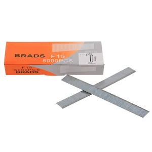 F15 Carbon Steel Zinc Plated Chisel Point Brad Nails Smooth Shank Industrial Grade Wood Applications (color Box) 2mm Head