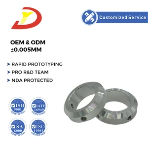 CNC Machining Customized Aluminum Positioning Stop Adjusting Lock Retaining Rings Double Hole Adjustable Aluminum Rings