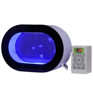 Top Table Viewing 8L Black Aquarium Jellyfish Ecological Tank Spot Goods Offer Multi-Purpose Acrylic Tank Made of Plastic
