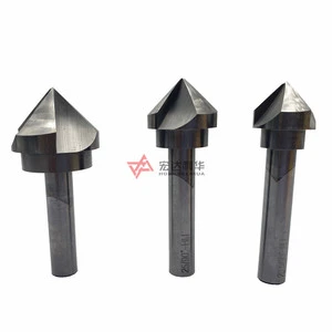 90 Degree 3 Flutes HSS with M35 Cobalt Chamfer Bits Countersink Drill Bit for Chamfering and Deburring and Counter Sink D6.3