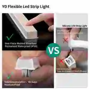 Durable Outdoor IP68 PVC LED Strip Light 24V Flexible Rope For Landscape Garden Tree Villa Stairs With Uniform Brightness