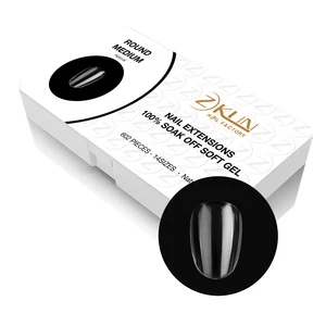 Natural Ballerina French Tip Nails Round False Straight Almond Short Nail Tip Wholesale Bulk 602pcs/Box