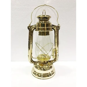 Modern Solid Brass Hurricane Lantern Nautical Ship Kerosene Oil Lamp Handcrafted Eco-Friendly Christmas Maritime Home Garden