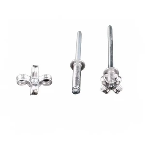 Aluminum and Galvanized Carbon Steel Flat Head Peel Type Flower Design Blind Rivet Flower Pop Rivets