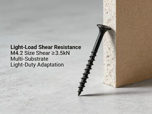 Multi-Substrate Adaptable Carbon Steel Fits Concrete Brick Gypsum Board for Home Renovation Drywall Screw